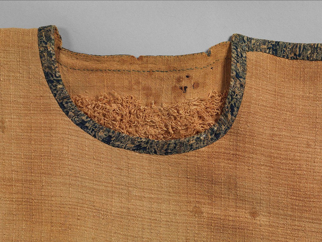 Detail of neckline of tunic