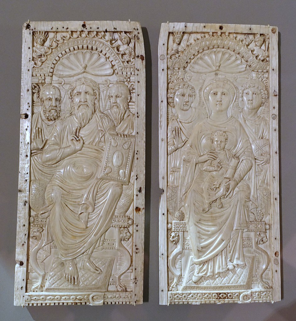Ivory diptych of Christ and Mary