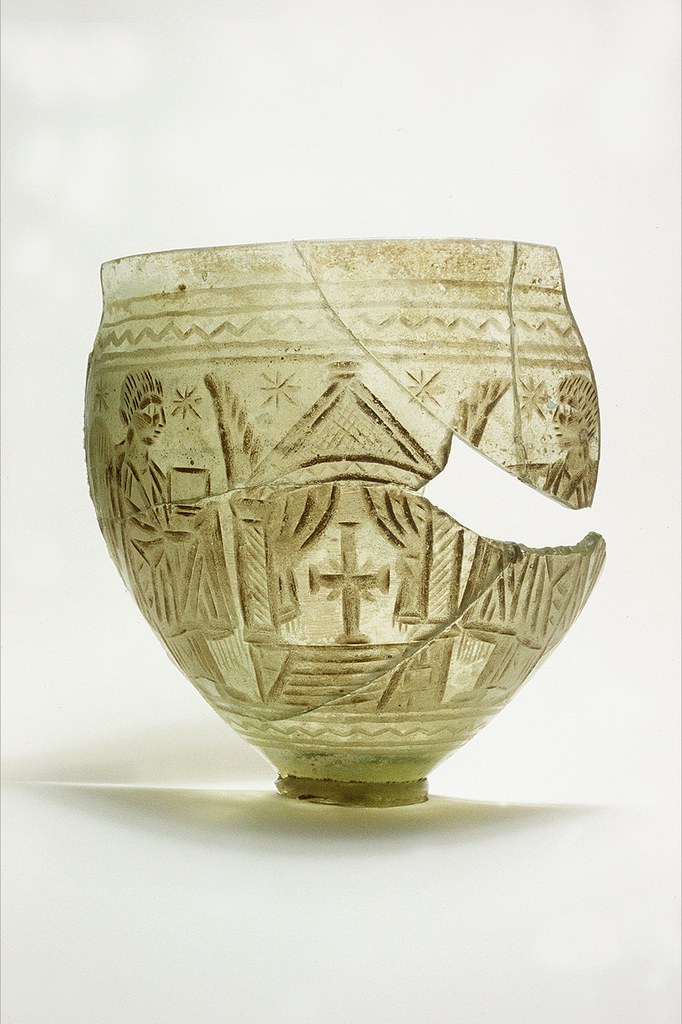 Glass Chalice with Scenes of the Adoration of the Cross