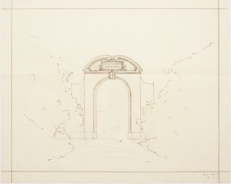 Design drawing for arched gate