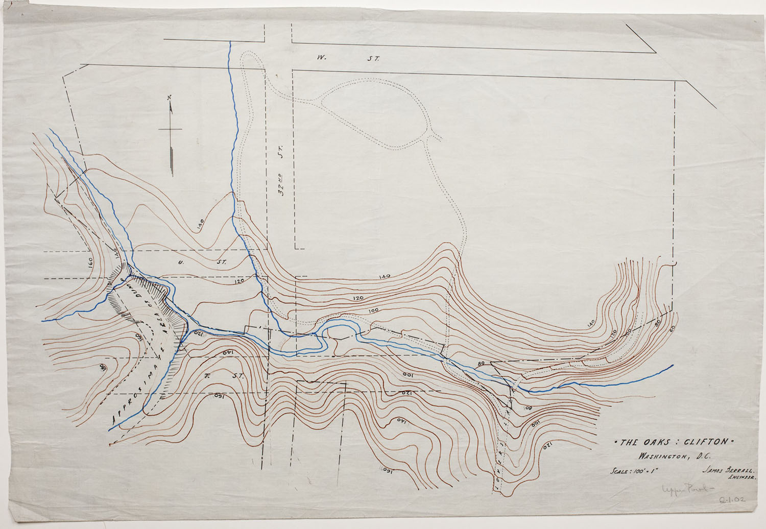Topographic map, The Oaks: Clifton, Washington D.C.