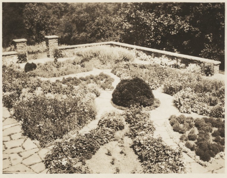 early black and white photograph of the terrace.
