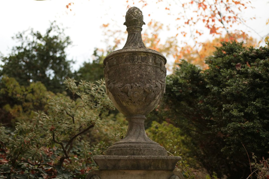 Limestone ornamental vase