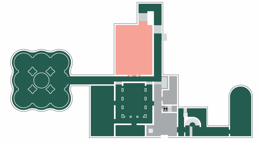 Map of the museum with the Music Room highlighted